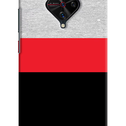 Tri Color Pattern Vivo S1 Pro Hard Case Back Cover by Casekaro