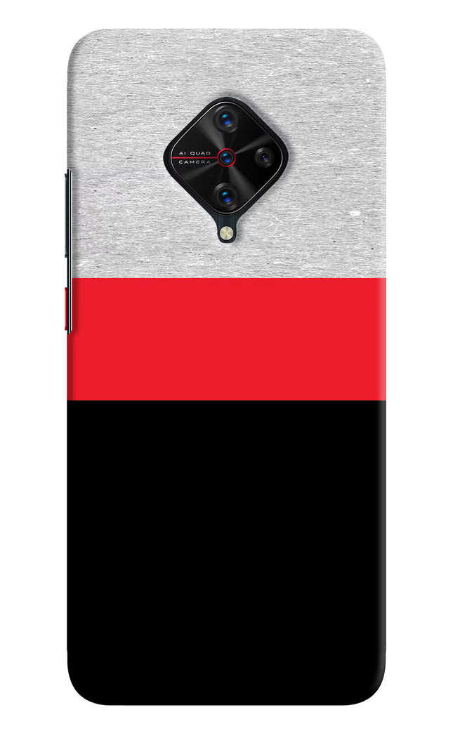 Tri Color Pattern Vivo S1 Pro Hard Case Back Cover by Casekaro