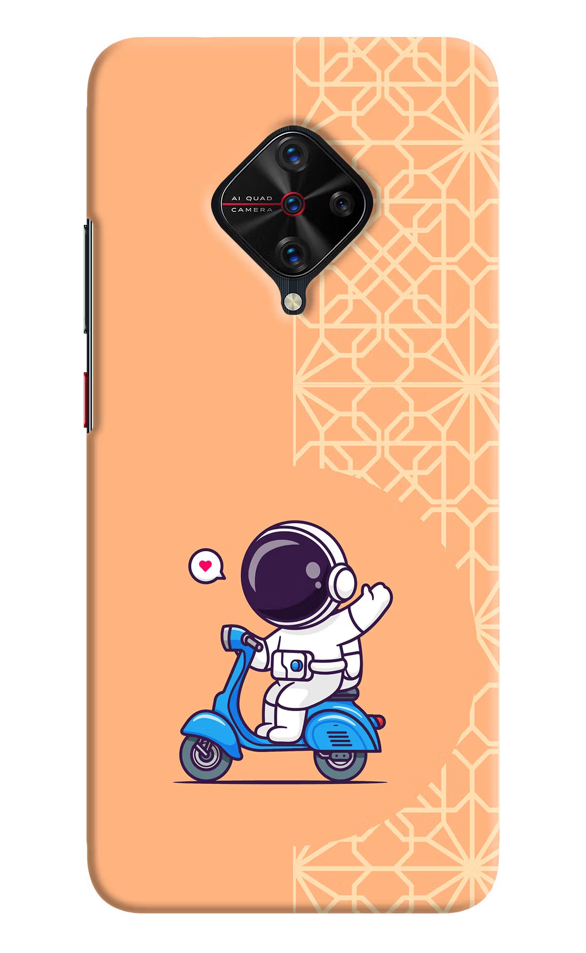 Cute Astronaut Riding Vivo S1 Pro Hard Case Back Cover by Casekaro