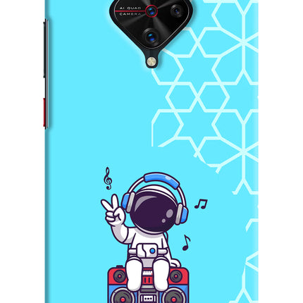 Cute Astronaut Chilling Vivo S1 Pro Hard Case Back Cover by Casekaro