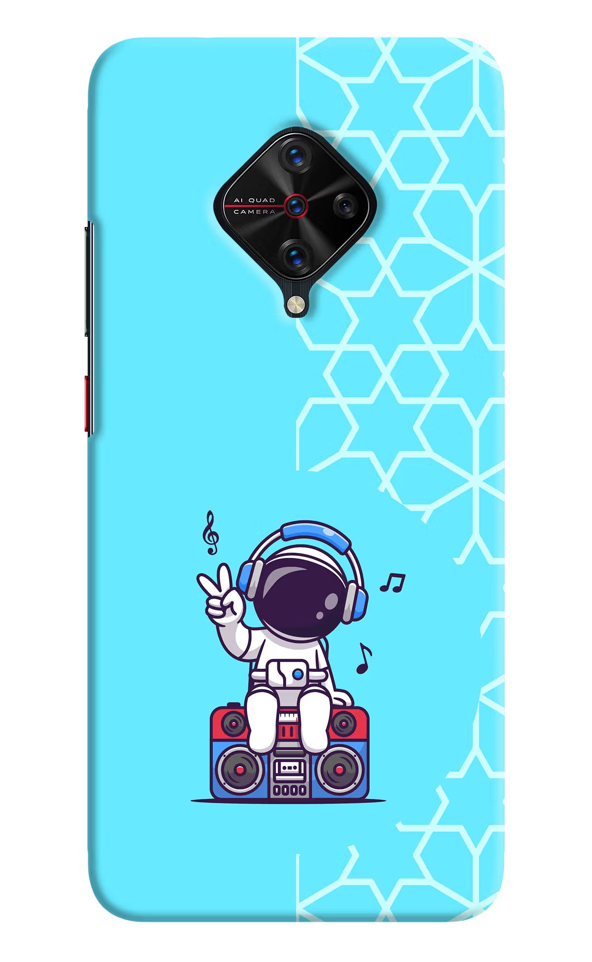 Cute Astronaut Chilling Vivo S1 Pro Hard Case Back Cover by Casekaro