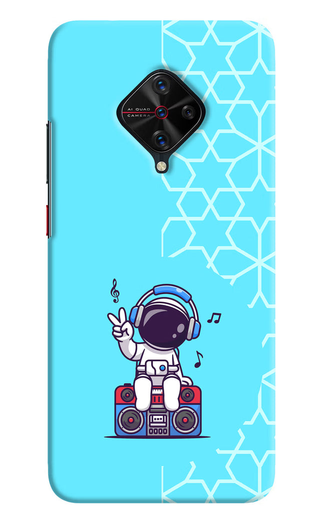 Cute Astronaut Chilling Vivo S1 Pro Hard Case Back Cover by Casekaro