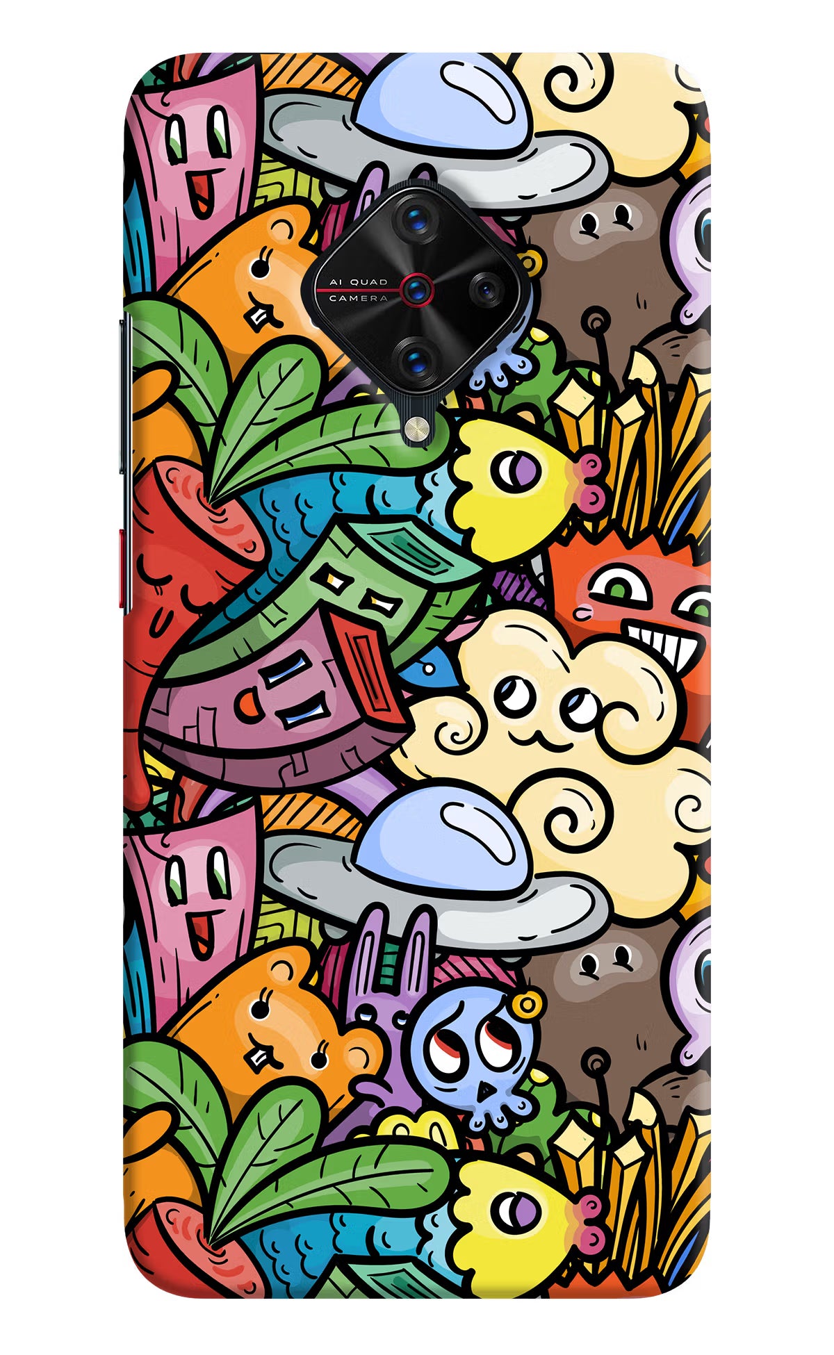 Veggie Doodle Vivo S1 Pro Hard Case Back Cover by Casekaro
