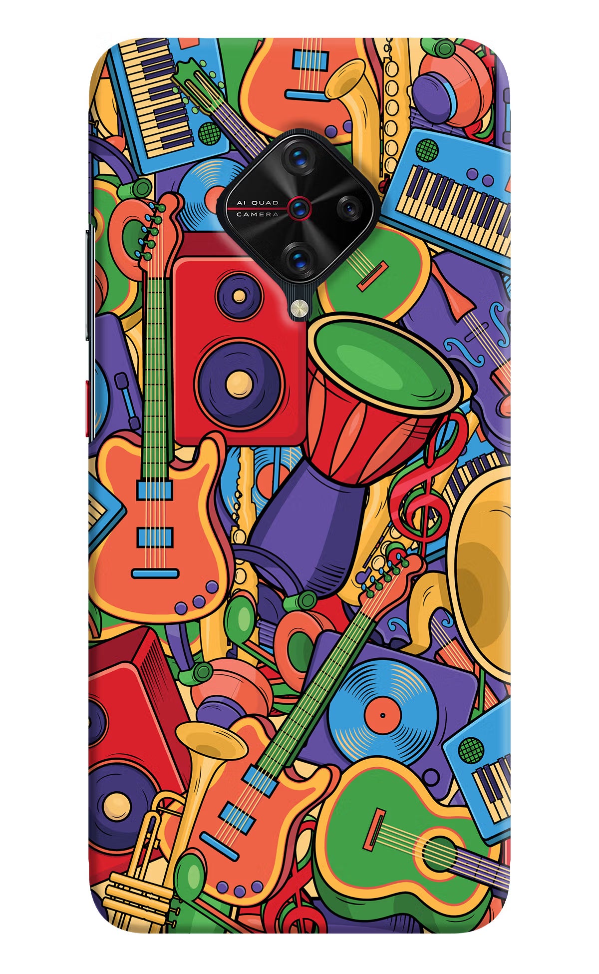 Music Instrument Doodle Vivo S1 Pro Hard Case Back Cover by Casekaro