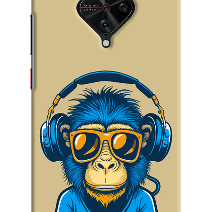 Monkey Headphone Vivo S1 Pro Hard Case Back Cover by Casekaro