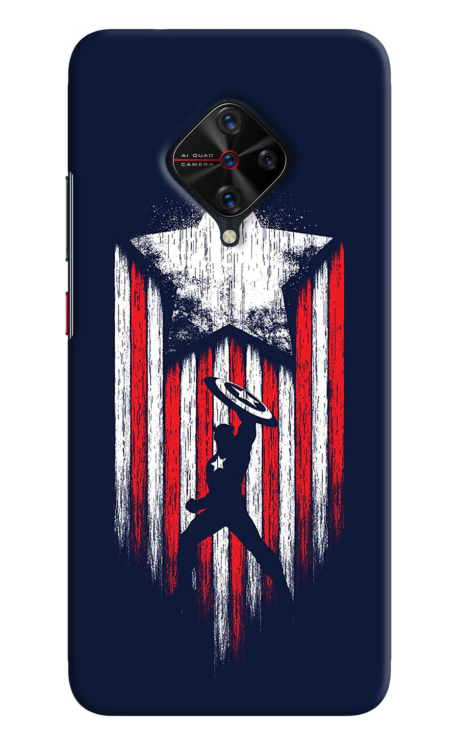 Captain America Marvel Art Vivo S1 Pro Back Cover, Hard case