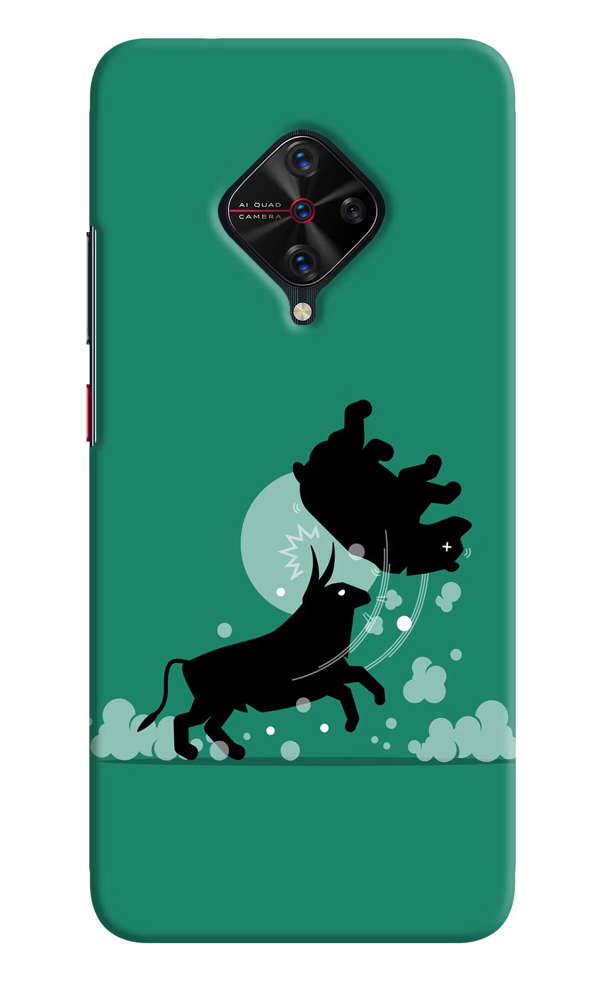 Bull Conqueror Vivo S1 Pro Hard Case Back Cover by Casekaro