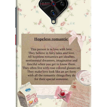 Hopeless Romantic Vivo S1 Pro Hard Case Back Cover by Casekaro