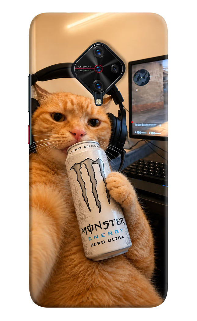 Gamer Cat Energy Vivo S1 Pro Hard Case Back Cover by Casekaro