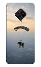 Skydiving Cow Vivo S1 Pro Hard Case Back Cover by Casekaro
