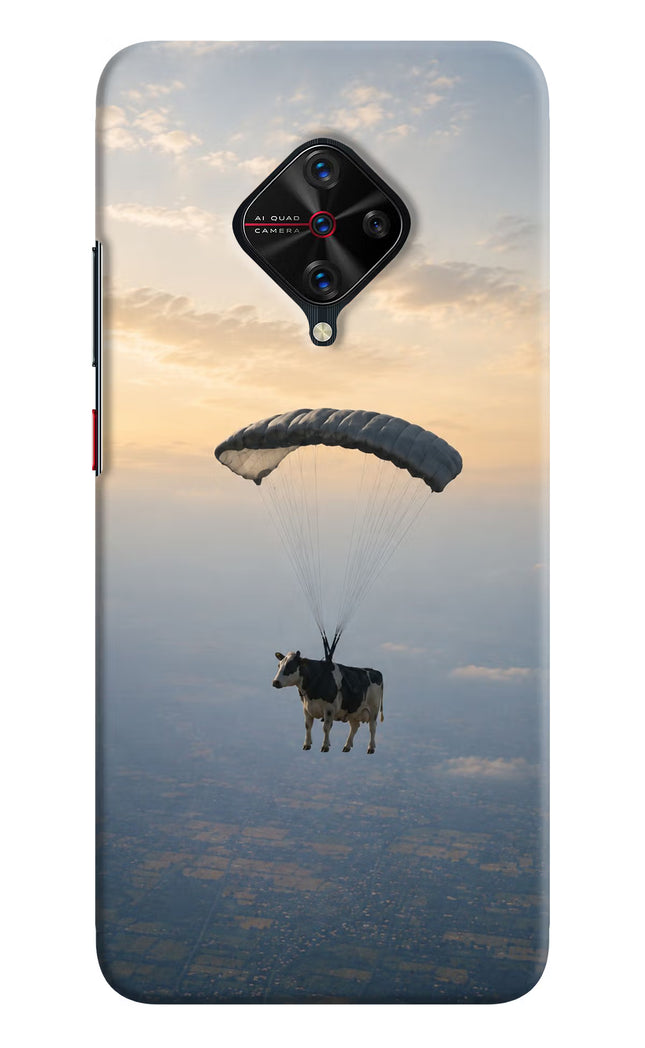 Skydiving Cow Vivo S1 Pro Hard Case Back Cover by Casekaro