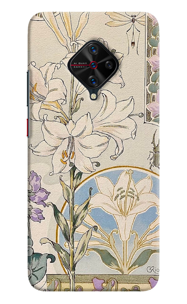 White Lily Vivo S1 Pro Hard Case Back Cover by Casekaro
