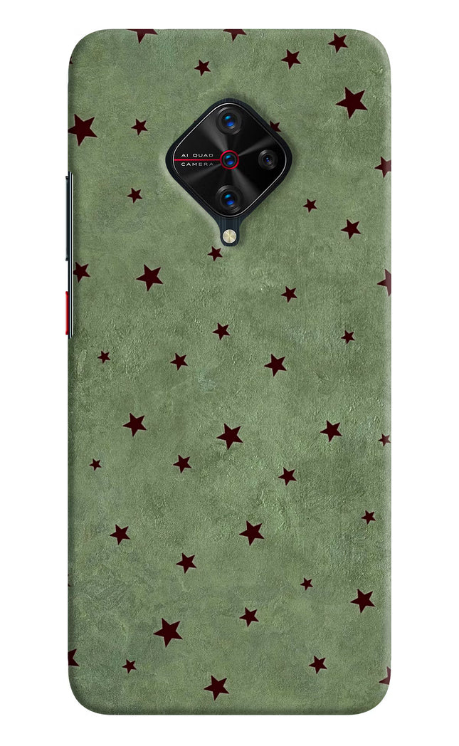 Green Stars Vivo S1 Pro Hard Case Back Cover by Casekaro