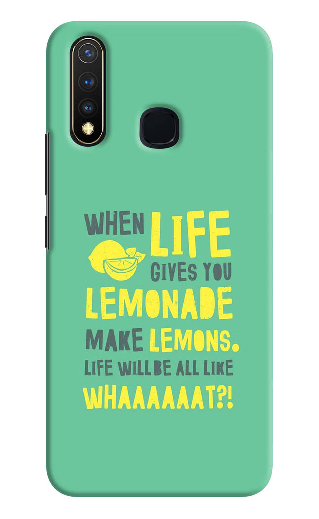 Quote Vivo Y19/U20 Hard Case Back Cover by Casekaro