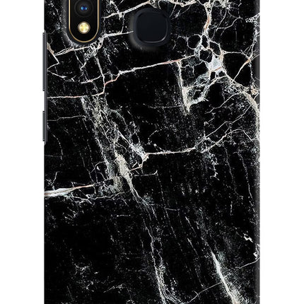 Black Marble Texture Vivo Y19/U20 Hard Case Back Cover by Casekaro