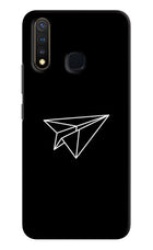 Paper Plane White Vivo Y19/U20 Hard Case Back Cover by Casekaro