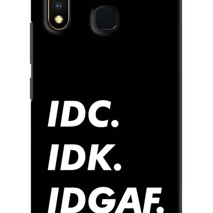 Idc Idk Idgaf Vivo Y19/U20 Hard Case Back Cover by Casekaro