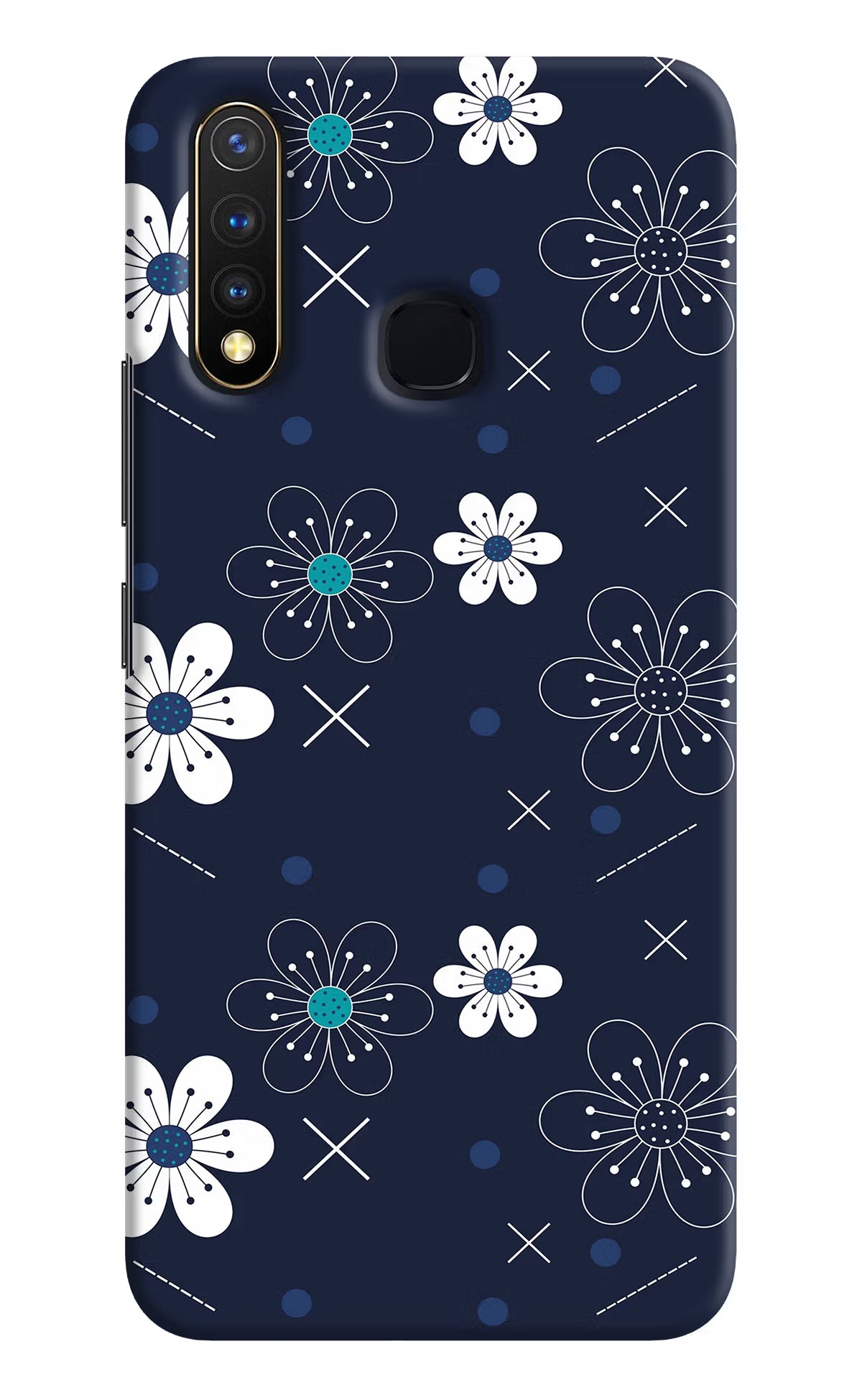 Flowers Vivo Y19/U20 Hard Case Back Cover by Casekaro