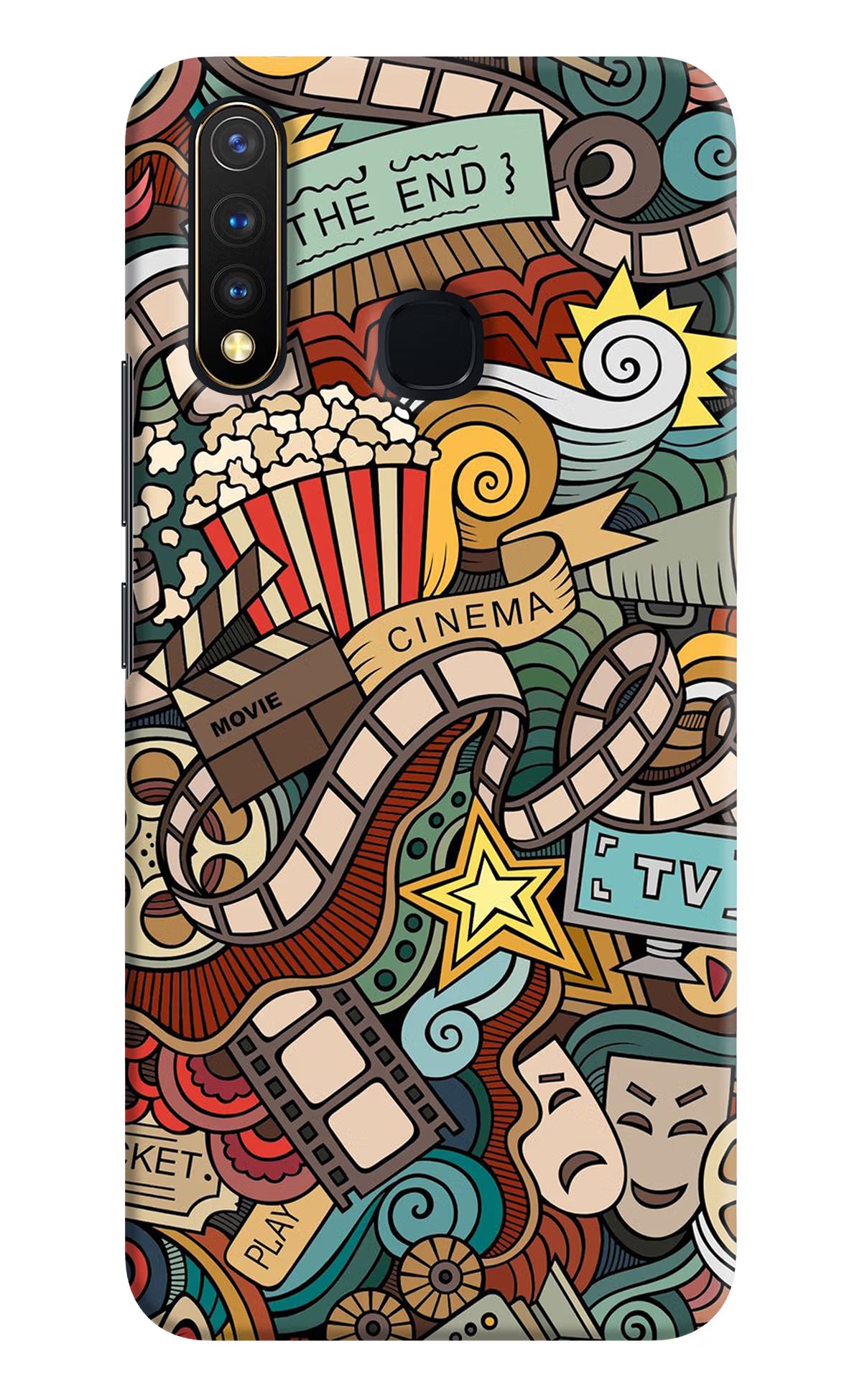 Cinema Abstract Vivo Y19/U20 Hard Case Back Cover by Casekaro