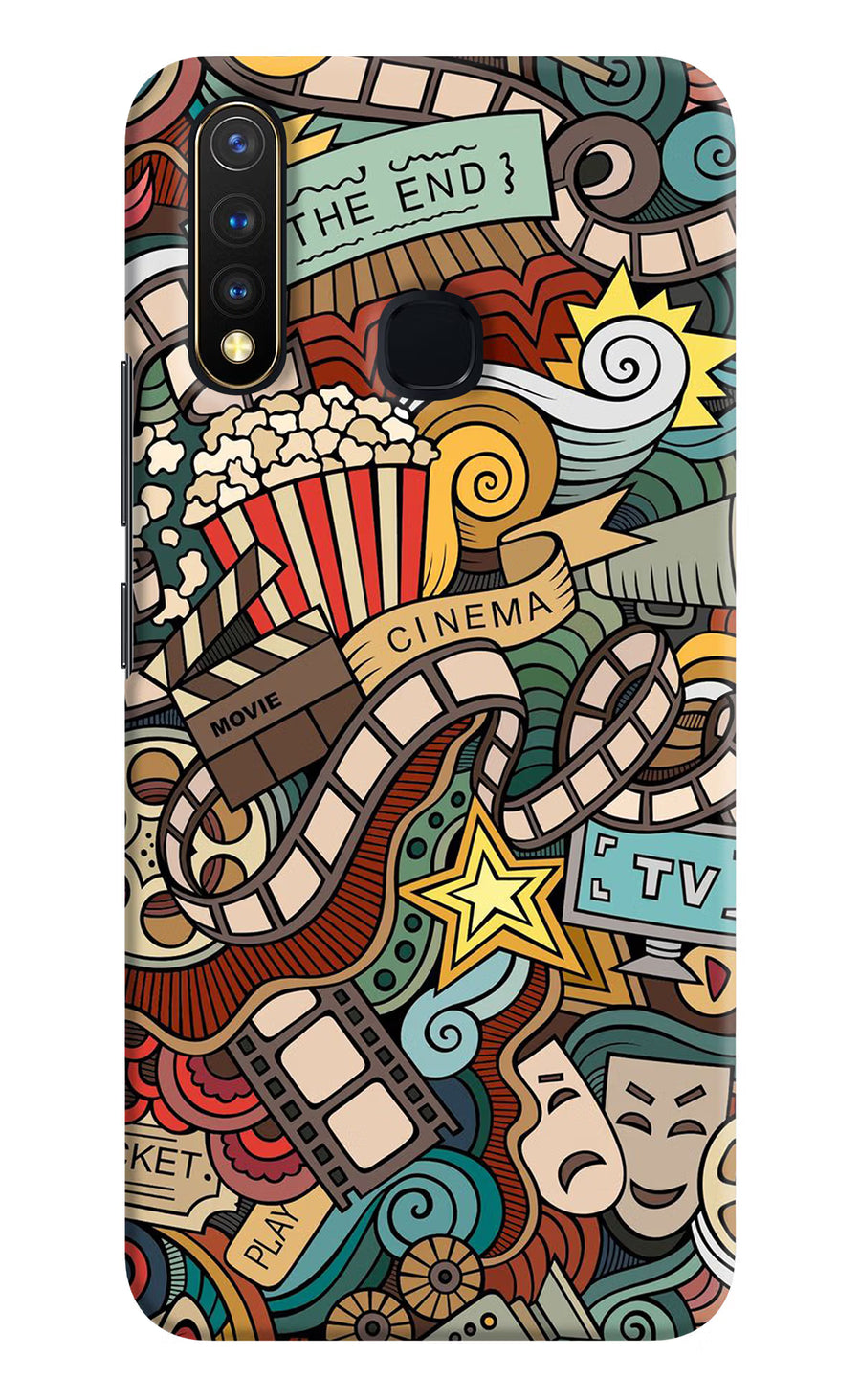 Cinema Abstract Vivo Y19/U20 Back Cover, Hard case