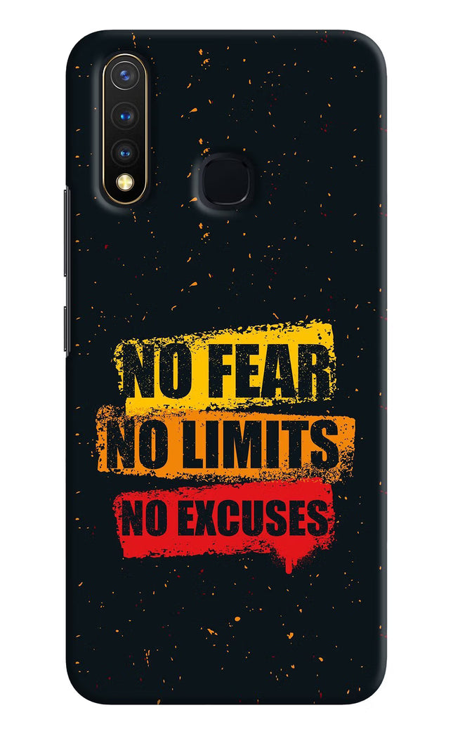 No Fear No Limits No Excuse Vivo Y19/U20 Hard Case Back Cover by Casekaro