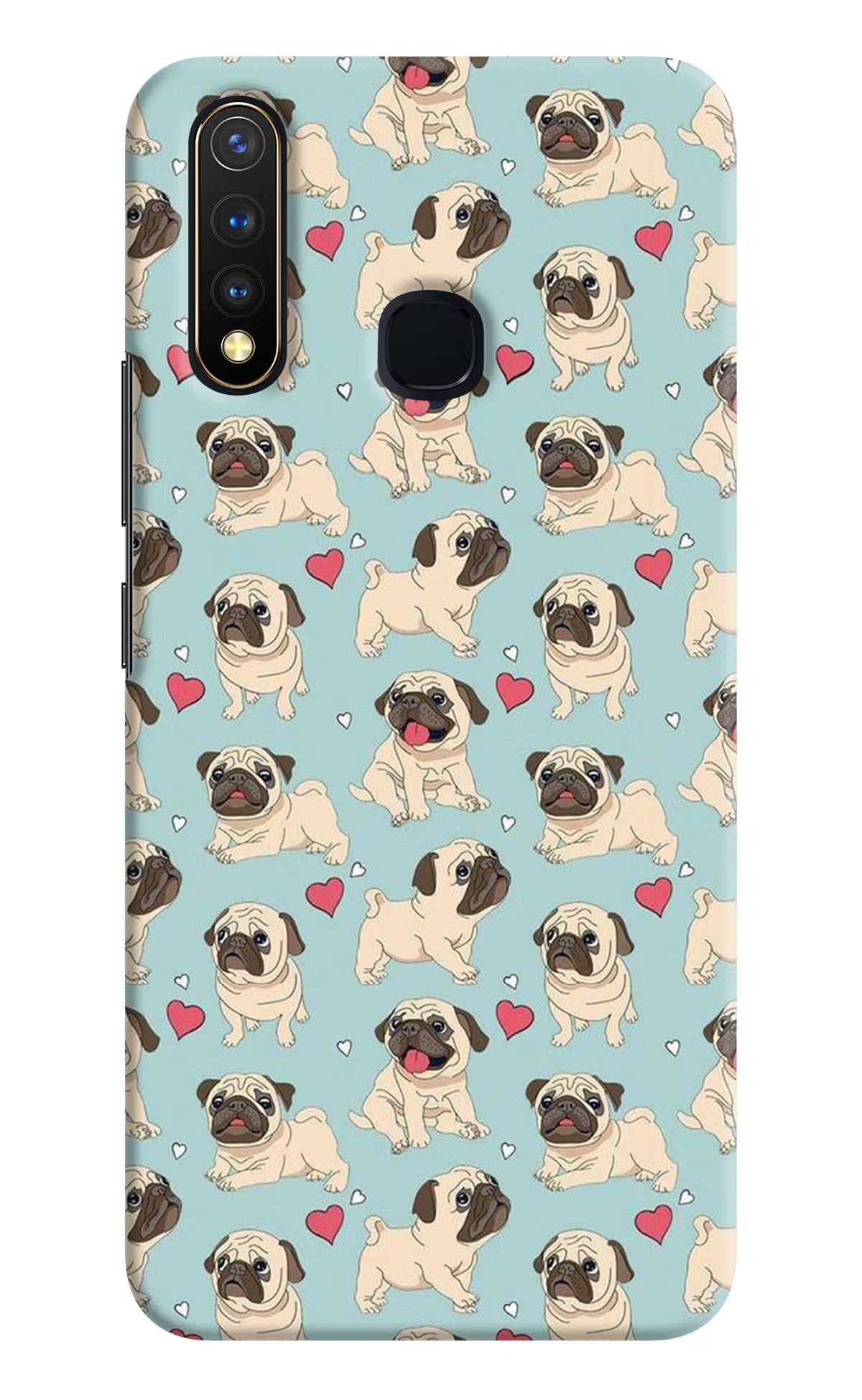 Pug Dog Vivo Y19/U20 Hard Case Back Cover by Casekaro
