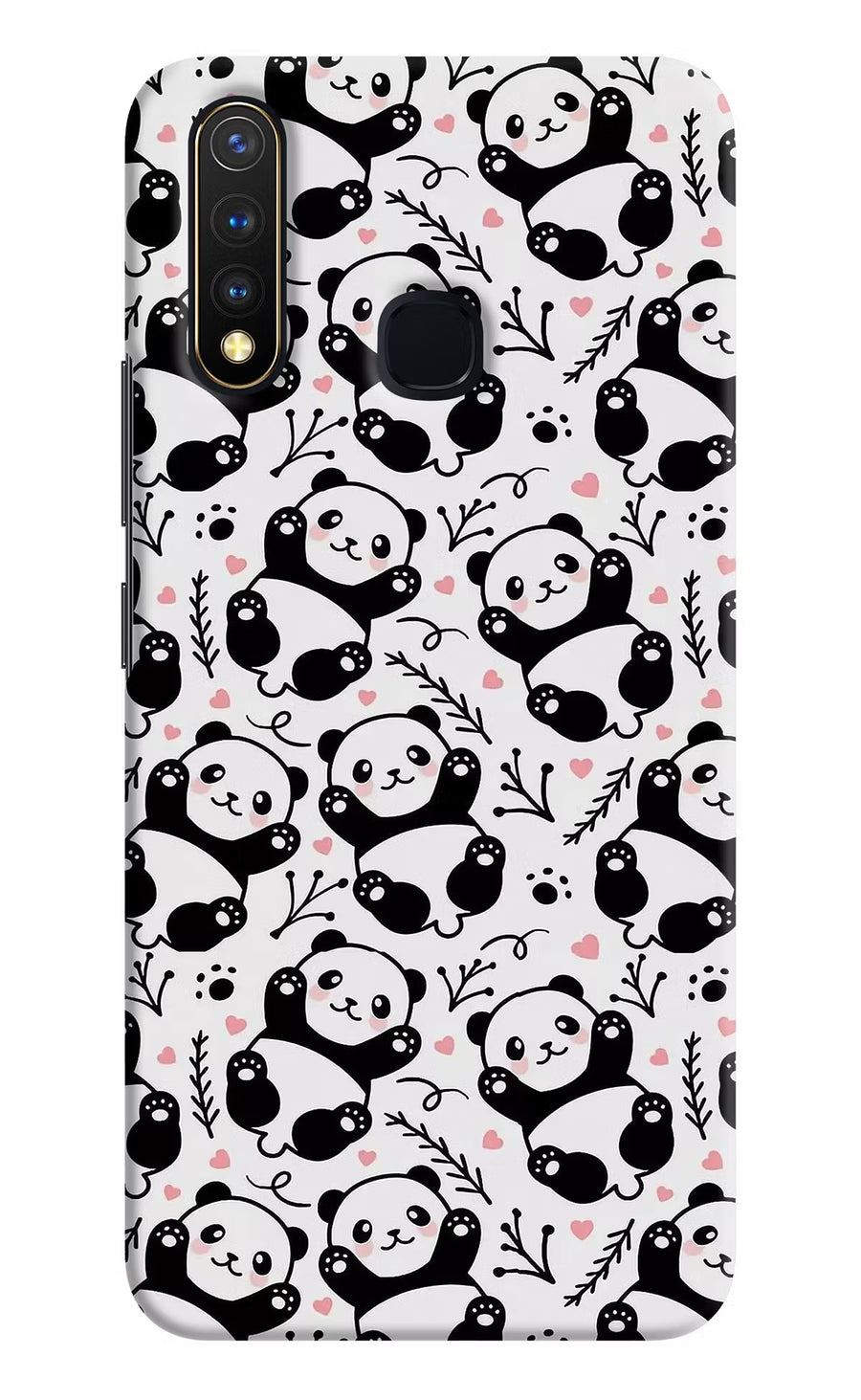 Cute Panda Vivo Y19/U20 Back Cover, Hard case