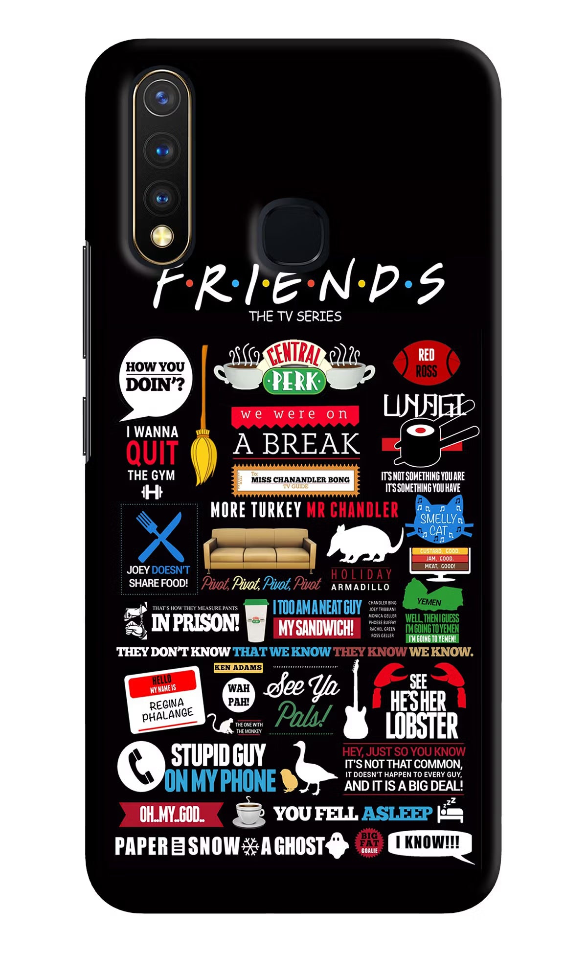 FRIENDS Vivo Y19/U20 Hard Case Back Cover by Casekaro