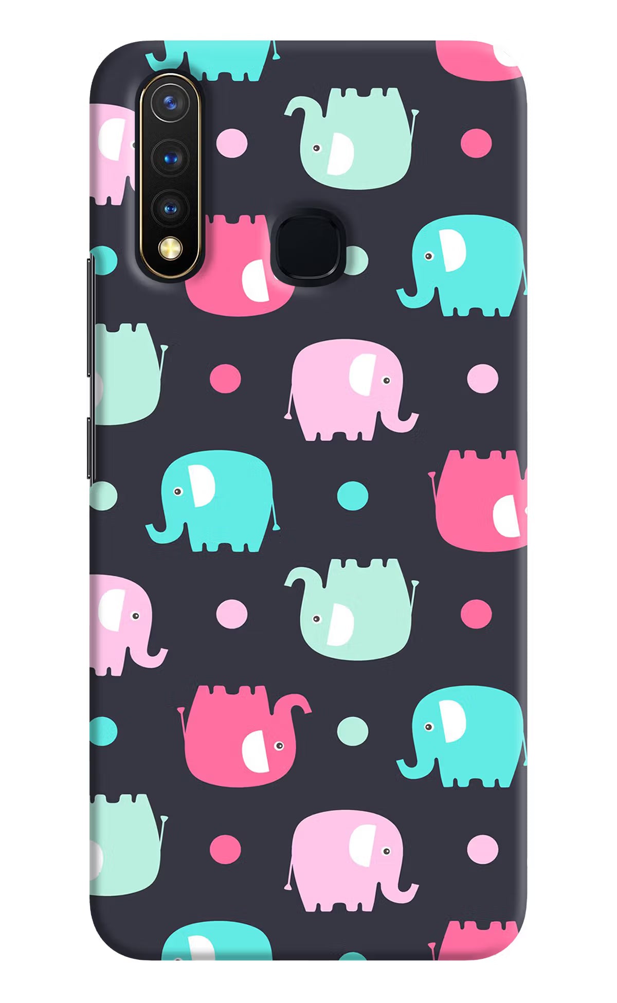 Elephants Vivo Y19/U20 Hard Case Back Cover by Casekaro