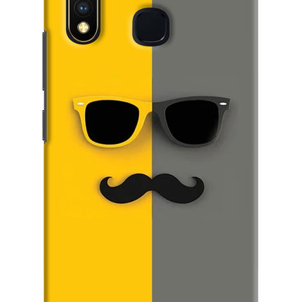 Sunglasses with Mustache Vivo Y19/U20 Hard Case Back Cover by Casekaro
