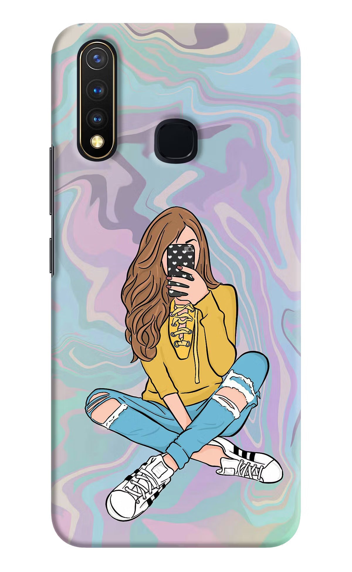 Selfie Girl Vivo Y19/U20 Hard Case Back Cover by Casekaro