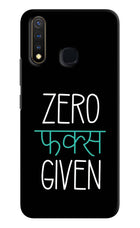Zero Fucks Given Vivo Y19/U20 Hard Case Back Cover by Casekaro