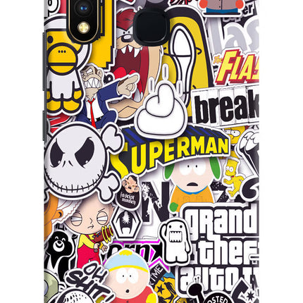 Sticker Bomb Vivo Y19/U20 Hard Case Back Cover by Casekaro