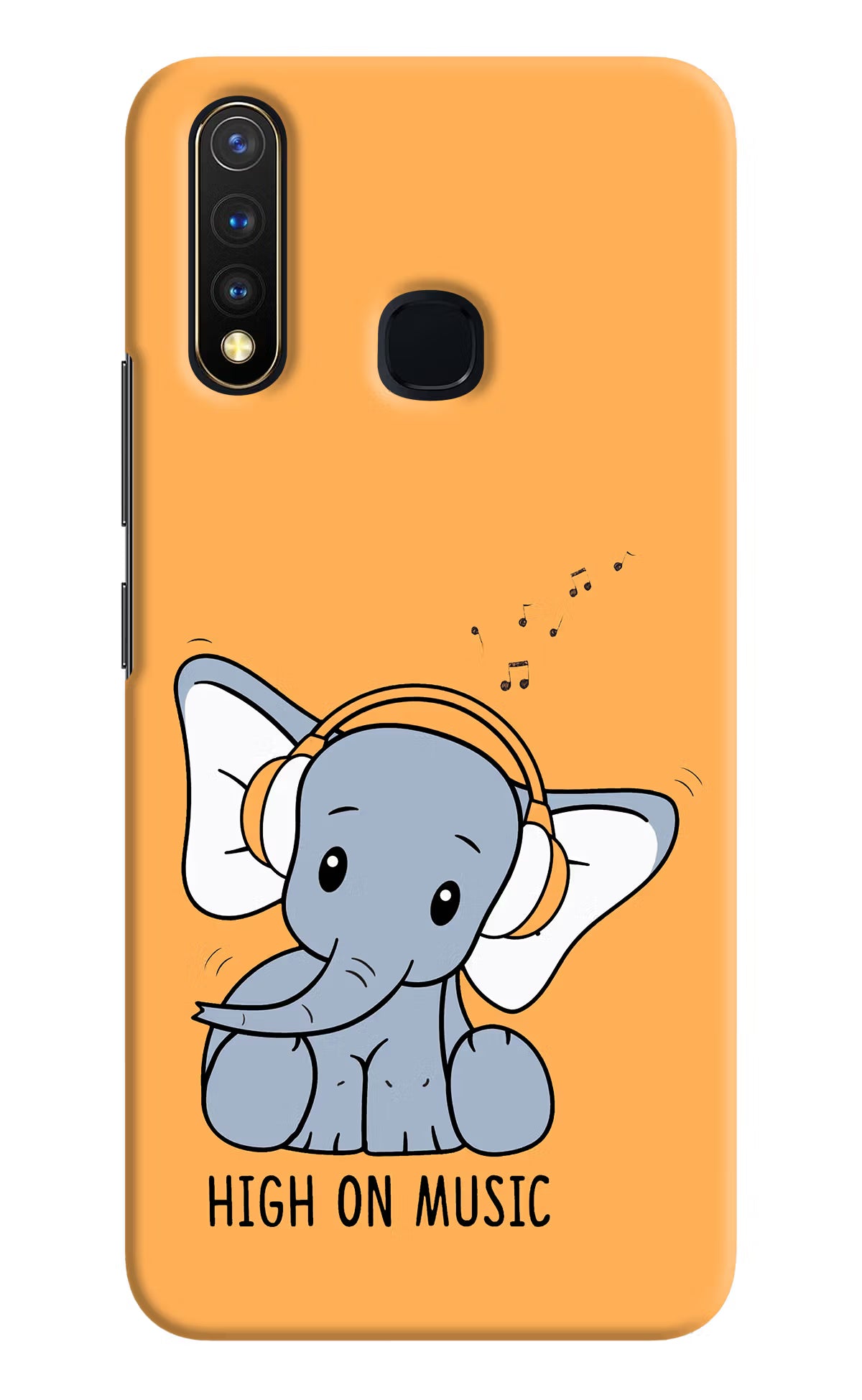 High On Music Vivo Y19/U20 Hard Case Back Cover by Casekaro