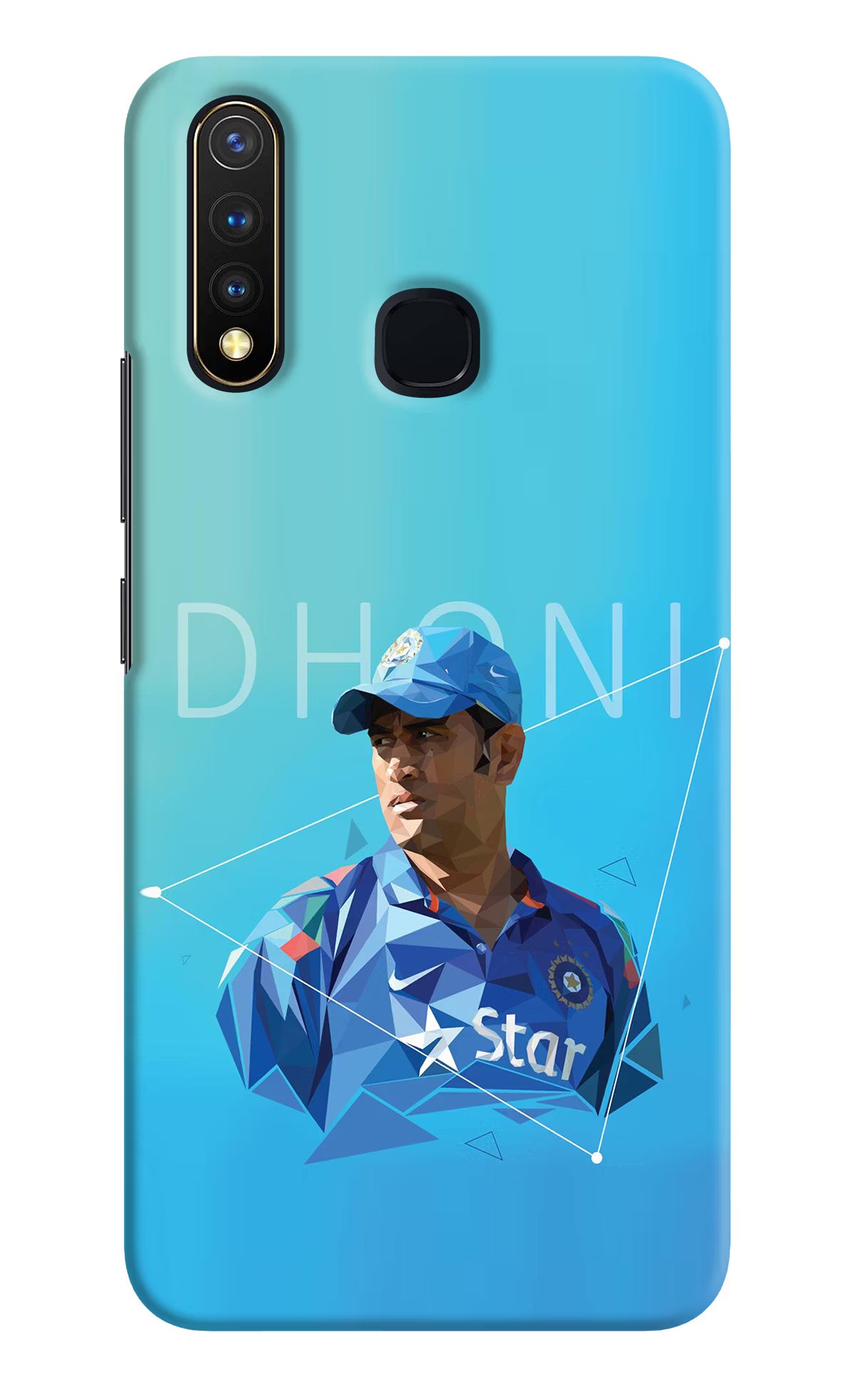Dhoni Artwork Vivo Y19/U20 Hard Case Back Cover by Casekaro