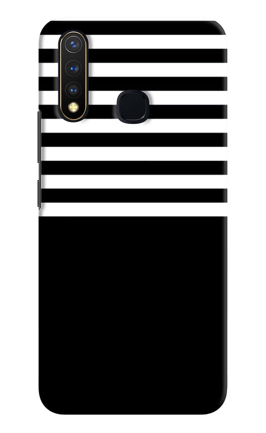 Black and White Print Vivo Y19/U20 Hard Case Back Cover by Casekaro