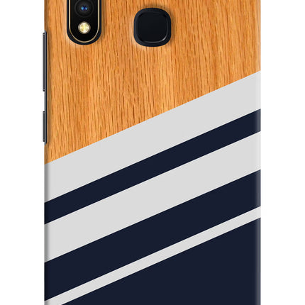 Blue and white wooden Vivo Y19/U20 Hard Case Back Cover by Casekaro