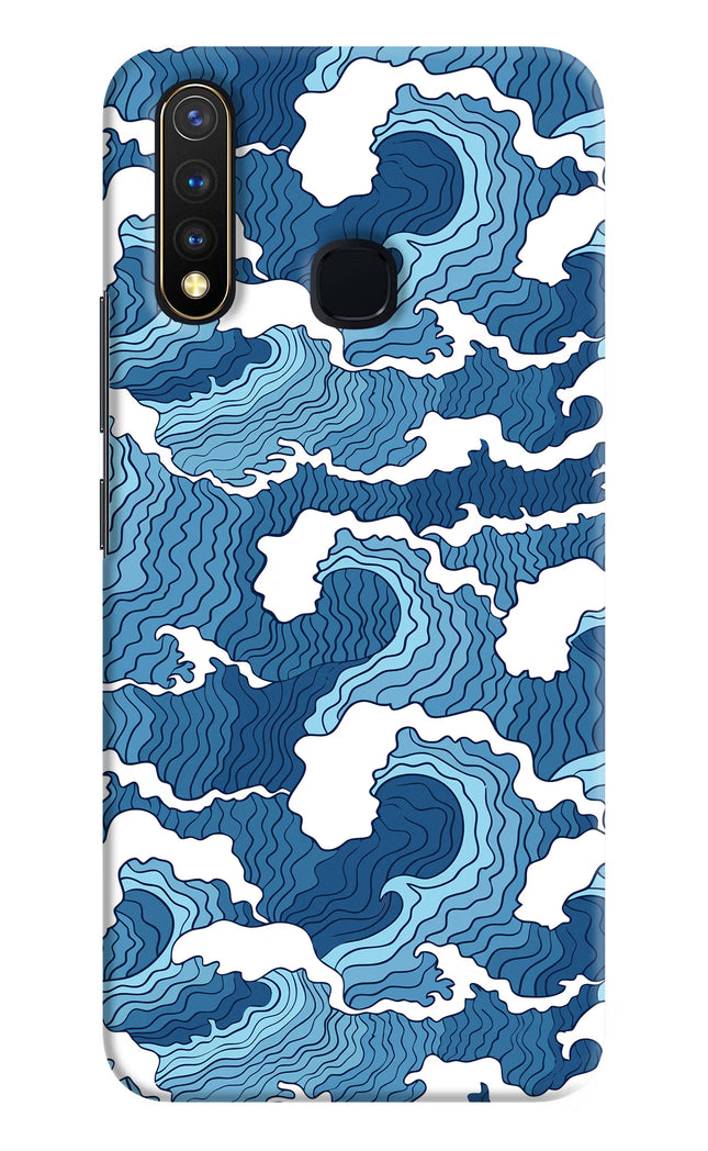 Blue Waves Vivo Y19/U20 Hard Case Back Cover by Casekaro