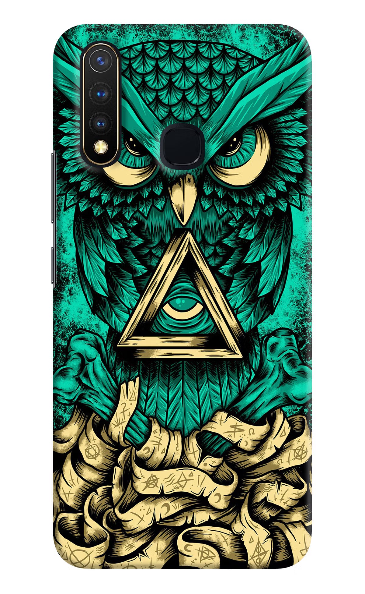 Green Owl Vivo Y19/U20 Hard Case Back Cover by Casekaro