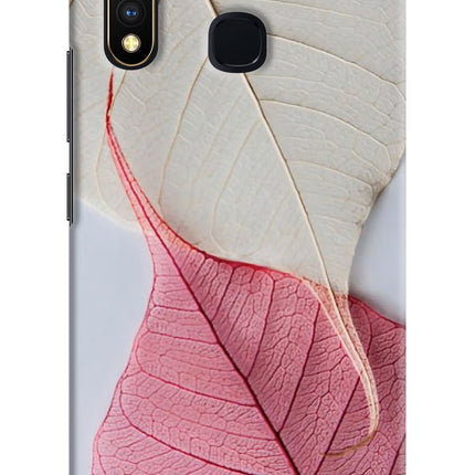 White Pink Leaf Vivo Y19/U20 Hard Case Back Cover by Casekaro