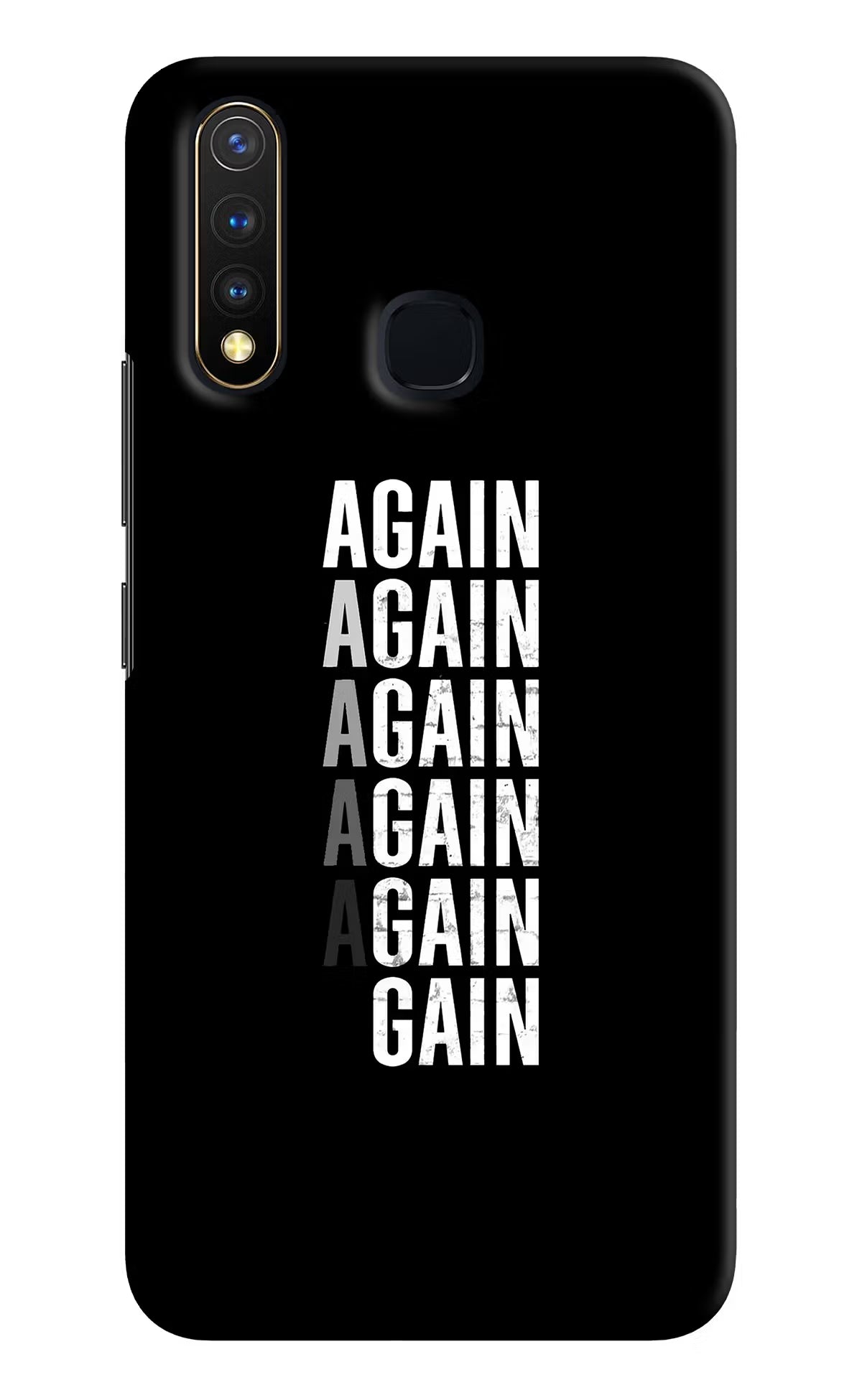 Again Again Gain Vivo Y19/U20 Hard Case Back Cover by Casekaro