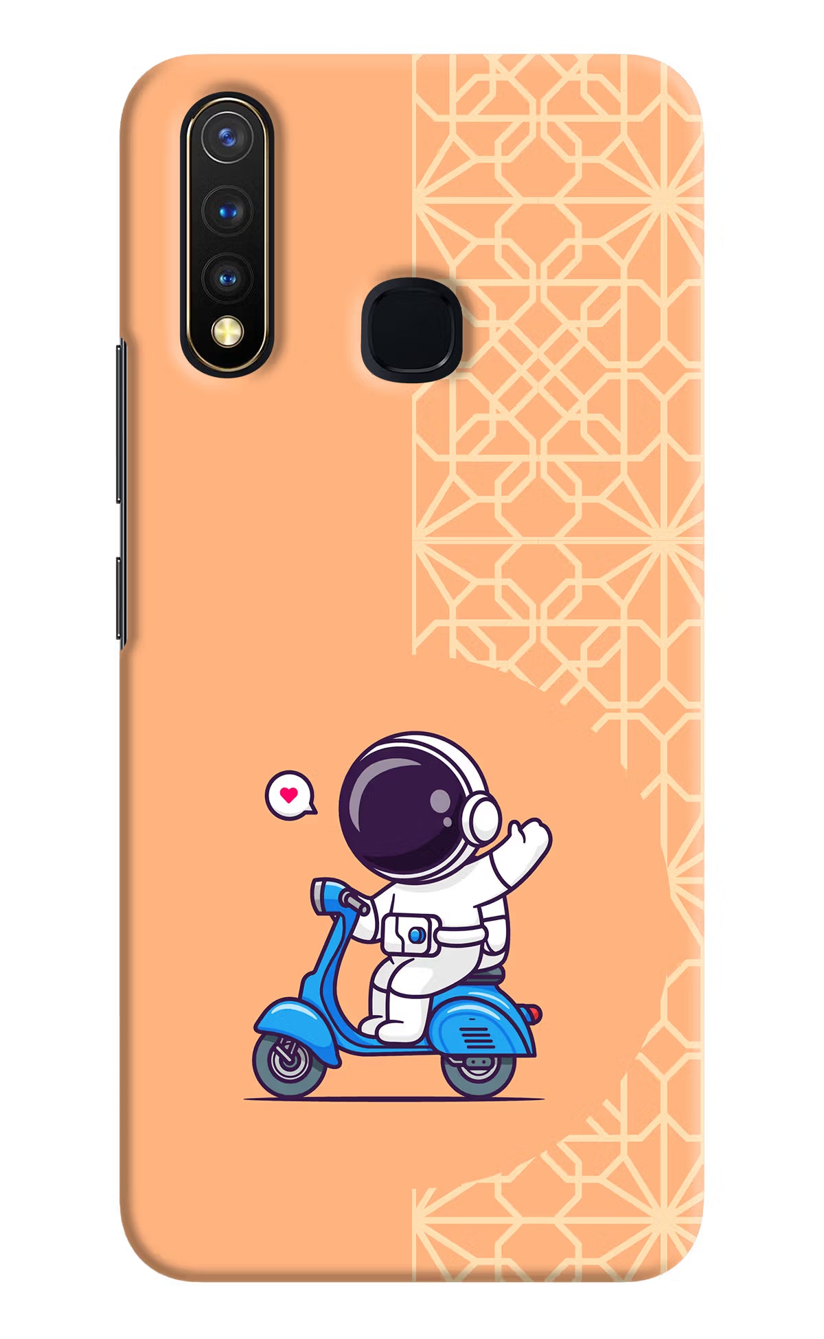Cute Astronaut Riding Vivo Y19/U20 Hard Case Back Cover by Casekaro