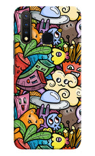 Veggie Doodle Vivo Y19/U20 Hard Case Back Cover by Casekaro