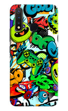 Game Doodle Vivo Y19/U20 Hard Case Back Cover by Casekaro