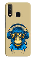 Monkey Headphone Vivo Y19/U20 Hard Case Back Cover by Casekaro