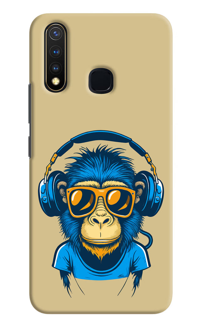 Monkey Headphone Vivo Y19/U20 Hard Case Back Cover by Casekaro