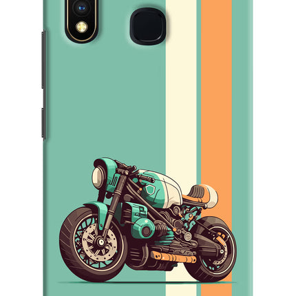 Striped Moto Drift Vivo Y19/U20 Hard Case Back Cover by Casekaro