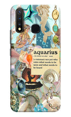 Aquarius Zodiac Vivo Y19/U20 Hard Case Back Cover by Casekaro