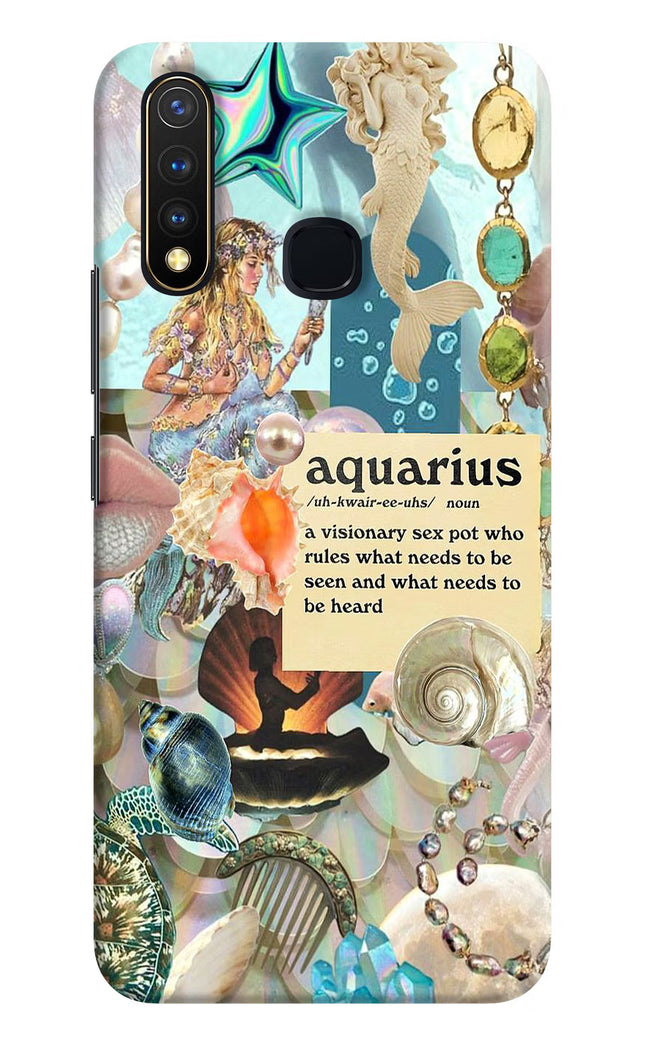 Aquarius Zodiac Vivo Y19/U20 Hard Case Back Cover by Casekaro