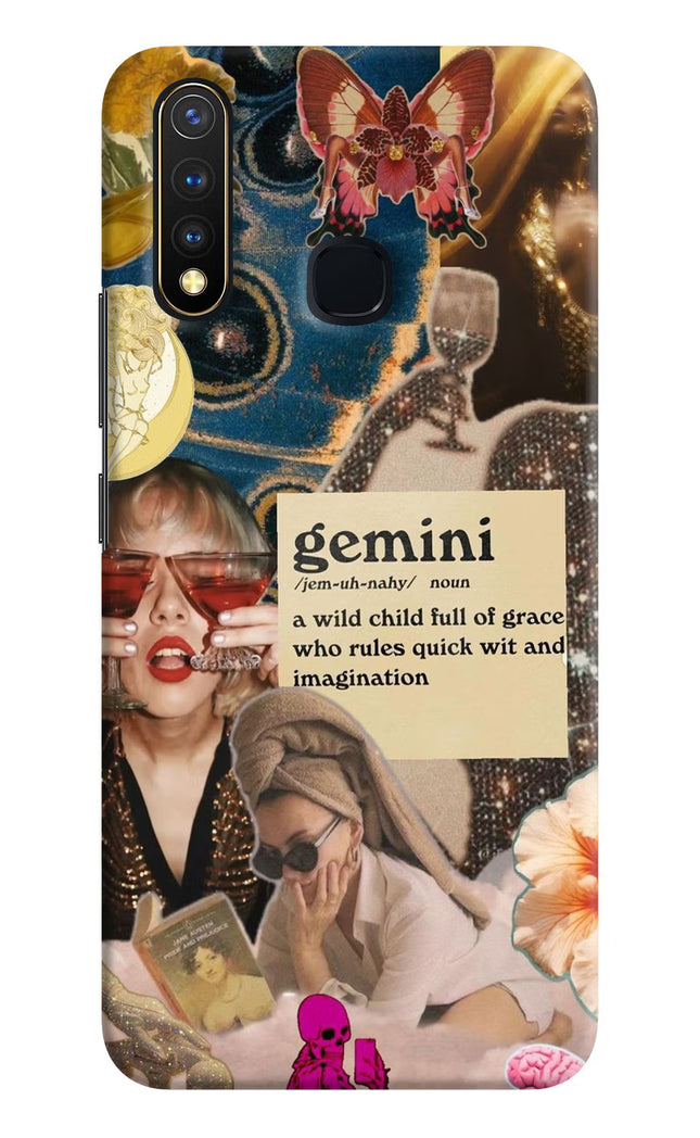 Gemini Zodiac Vivo Y19/U20 Hard Case Back Cover by Casekaro